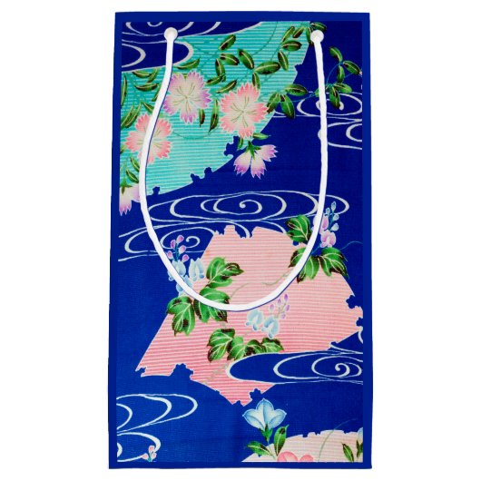 Bloem en stromend water, Japans ontwerp Klein Cadeauzakje (Voorkant)