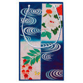 Bloem en stromend water, Japans ontwerp Klein Cadeauzakje (Achterkant)