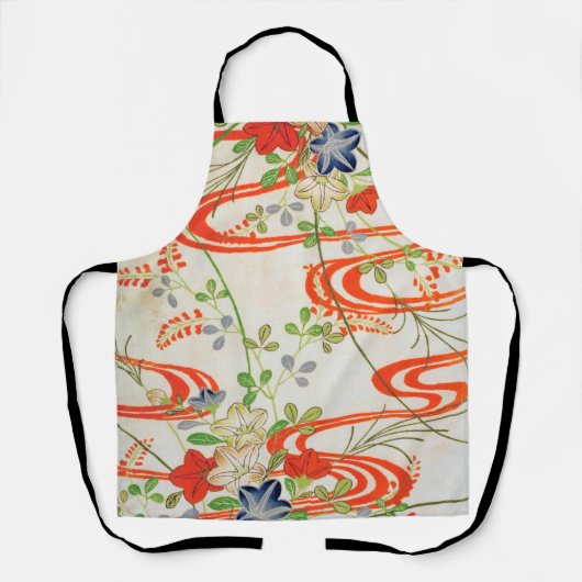 Bloem en stromend water, Japans ontwerp Schort (Voorkant)