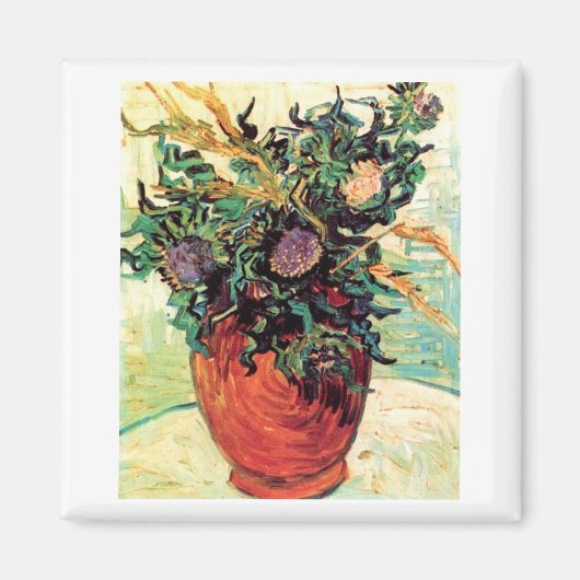 Bloem en Thistles Van Gogh Fine Art Magneet (Voorkant)