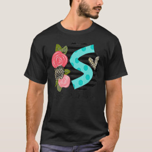 Bloem en typografie Terug naar school verpleegster T-shirt