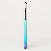 Bloem en vlinder bloemenveer blauw roze Case-Mate iPhone case (Achterkant/links)