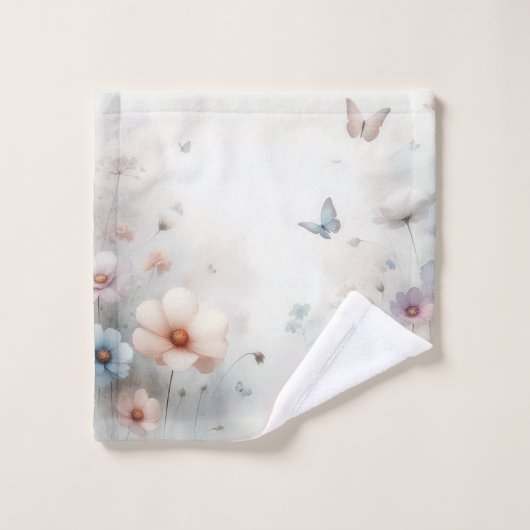 Bloem en Vlinder Dans Bad Handdoek (Wasdoekje)