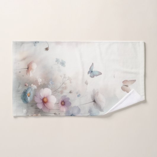 Bloem en Vlinder Dans Bad Handdoek (Handdoek)