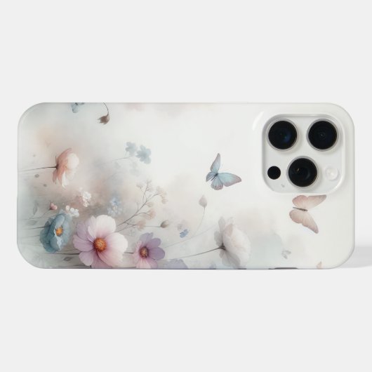 Bloem en Vlinder Dans iPhone Hoesje (Achterkant horizontaal)
