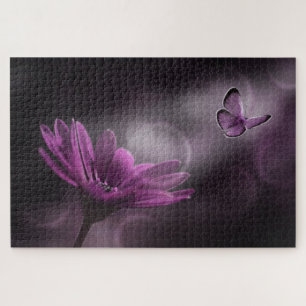 Bloem en vlinder legpuzzel