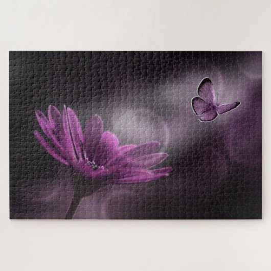 Bloem en vlinder legpuzzel (Horizontaal)