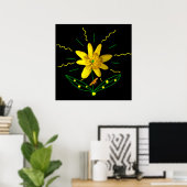 Bloem en Vlinder Poster (Thuiskantoor)