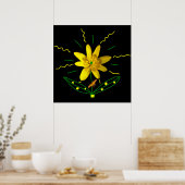 Bloem en Vlinder Poster (Keuken)