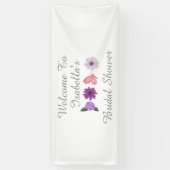 Bloem- en vlinderbruidsfeest aangepaste feest spandoek (Verticaal)