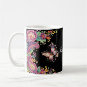 Bloem- en vlinderpaisley koffiemok (Links)