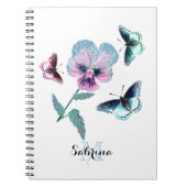 Bloem en vlinders.Gepersonaliseerd Notitieboek (Voorkant)