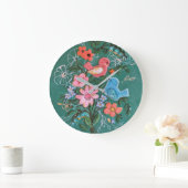 bloem en vogelklok grote klok (Huis)