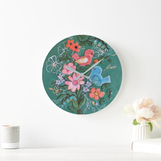 bloem en vogelklok grote klok (Huis)
