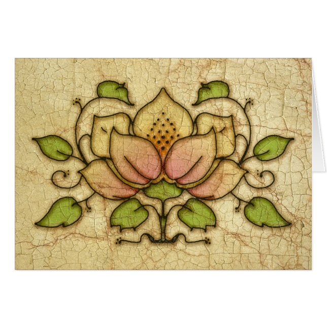 Bloem- en wijnrankmotief (Voorkant Horizontaal)