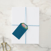 Bloem en wit blad bruiloft welkom cadeau Labels Cadeaulabel (Met Touw)
