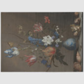  Bloem en Zeeschelpen Stilleven Schilderen Tissuepapier (Voorkant)