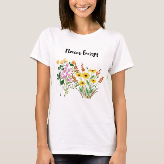 Bloem Energie Dames T-Shirt (Voorkant)