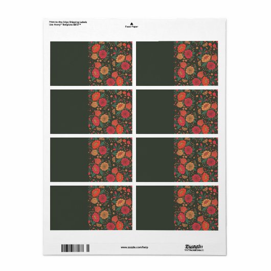 bloem etiket (Full Sheet)