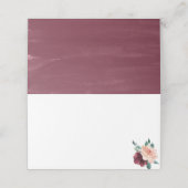 Bloem | Etiket maroon Buffet Kaarten Plaatskaartje (Buitenkant ongevouwen)