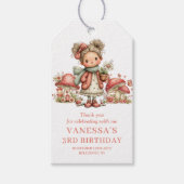Bloem Fee 1e Verjaardag Roze Bloem Geschenk  Cadeaulabel (Voorkant)