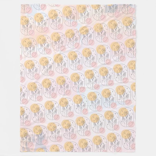Bloem Fleece Deken (Voorkant)