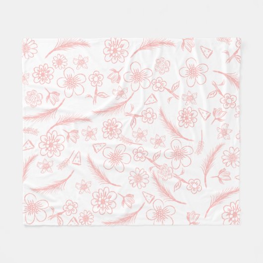 bloem fleece deken (Voorkant (Horizontaal))