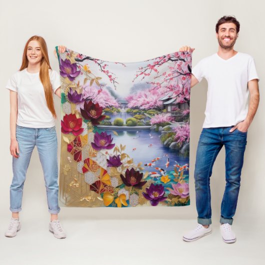 BLOEM FLEECE DEKEN (In situ)