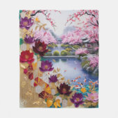 BLOEM FLEECE DEKEN (Voorkant)