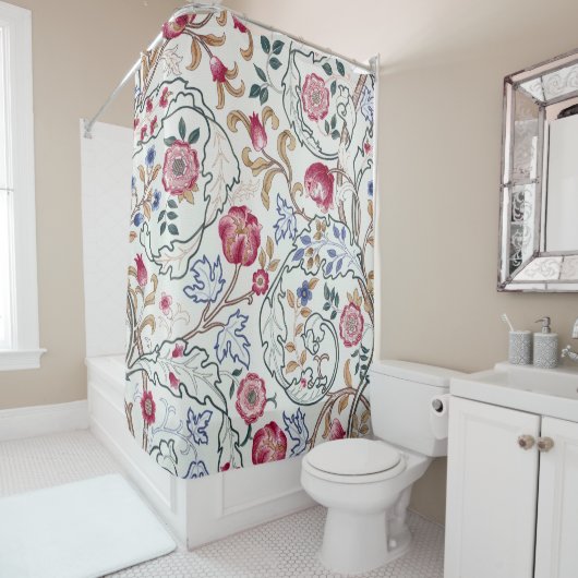 Bloem, Floral Pattern, William Morris Douchegordijn (In situ)