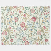 Bloem, Floral Pattern, William Morris Fleece Deken (Voorkant (Horizontaal))