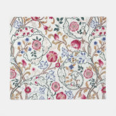 Bloem, Floral Pattern, William Morris Fleece Deken (Voorkant (Horizontaal))
