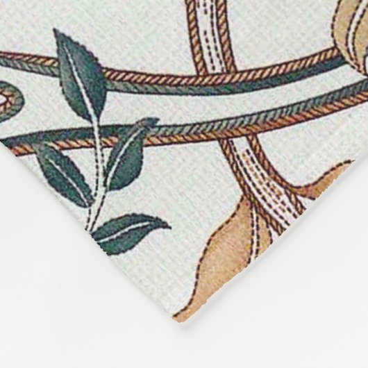 Bloem, Floral Pattern, William Morris Fleece Deken (Hoek)