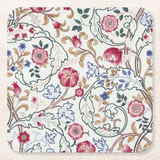 Bloem, Floral Pattern, William Morris Kartonnen Onderzetters (Voorkant)