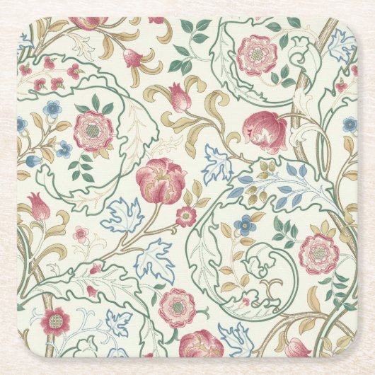 Bloem, Floral Pattern, William Morris Kartonnen Onderzetters (Voorkant)