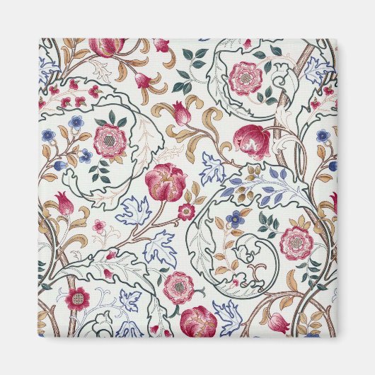 Bloem, Floral Pattern, William Morris Magneet (Voorkant)