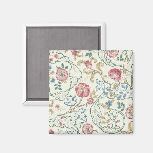 Bloem, Floral Pattern, William Morris Magneet (Voorkant / Achterkant)