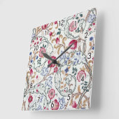 Bloem, Floral Pattern, William Morris Vierkante Klok (Hoek)