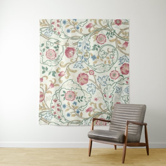 Bloem, Floral Pattern, William Morris Wandkleed (In situ)