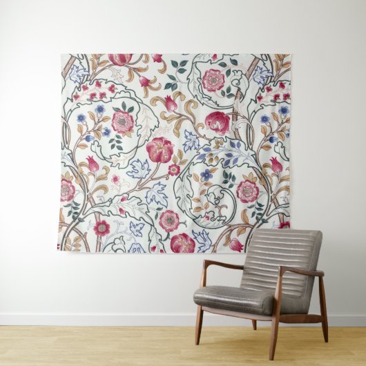 Bloem, Floral Pattern, William Morris Wandkleed (In Situ (horizontaal))