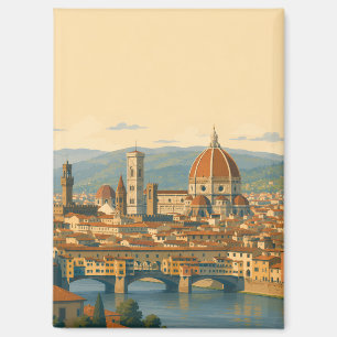 Bloem Florence Italië Vintage Reis Magneet
