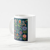 Bloem Folk Art Motief Koffiemok (Voorkant links)