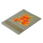 Bloem Foto Oranje tuin Lilies elke naam Notitieboek (Linkerzijde)