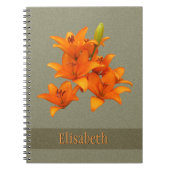 Bloem Foto Oranje tuin Lilies elke naam Notitieboek (Voorkant)