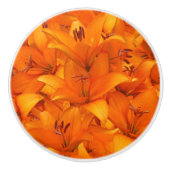 Bloem Foto Oranje tuinlilies Keramische Knop (Voorkant)