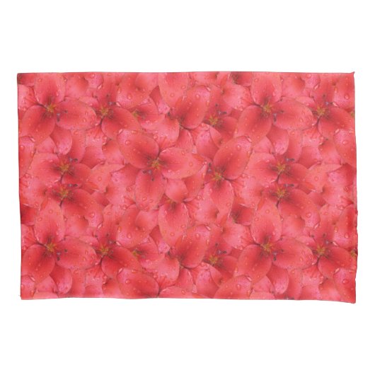 Bloem Foto Rode Garden Lilies Kussensloop (Voorkant)