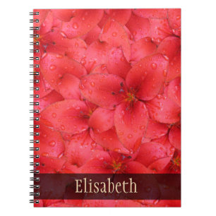 Bloem Foto Rode tuin Lilies elke naam Notitieboek