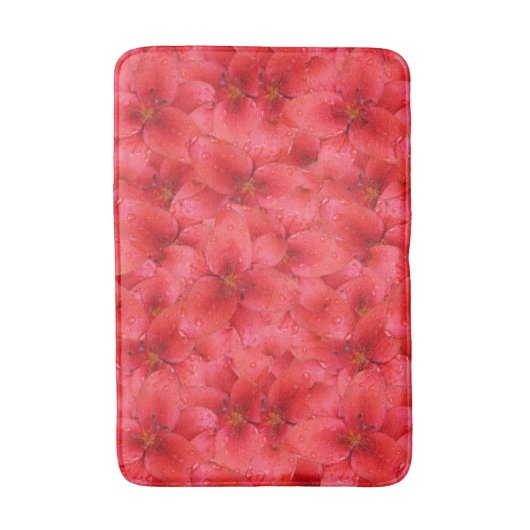 Bloem Foto Rood Garden Lilies Raindrops Badmat (Voorkant Verticaal)