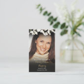 Bloem Foto Rouwkaart Gebedskaarten Visitekaartje (Staand voorkant)