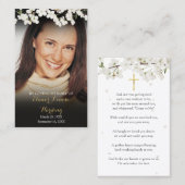 Bloem Foto Rouwkaart Gebedskaarten Visitekaartje (Voorkant / Achterkant)